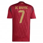 Günstige Fußballtrikots Belgien De Bruyne 7 Heimtrikot EURO 2024 Kurzarm
